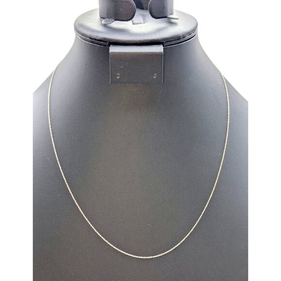 Vintage Marked & Tested 10K White Gold Dainty 20.5" Chain Necklace - Picture 1 of 5